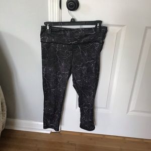 Marble print leggings
